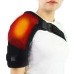 USB Rechargeable Shoulder Brace Massage Belt Electric Heating Vibration Shoulder Wrap Massager(JD002S)