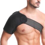 Adjustable Nylon Neoprene Rotator Cuff Shoulder Support Brace Fitness Protector Shoulder Protection Recovery Clavicle Posture(JD004S))