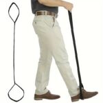Long Leg Lifter Strap After Knee Surgery,Leg Stretch Strap With Rigid Hand Strap & Foot Loop, Mobility Tool for Wheelchair, Hip & Knee Replacement Surgery(JD016TB)