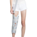 3-Panel Knee Immobilizer Full Leg Support Brace,Adjustable Leg Brace for Knee,Aluminum alloy Straight Knee Splint for Knee Postoperative Injury（JD105KN）