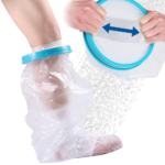 Waterproof Leg Cast Cover for Showering, Reusable Shower Sleeve for Leg After Surgery with Anti-Friction Edge Protection, Watertight Adult Cast Protector for Calf/Ankle/Wound/Bandages(JD002CC)