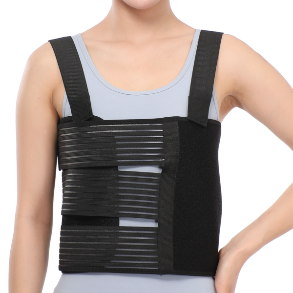 Elastic Fish Ribbon Chest Support Brace Belt Sternum Injuries Adjustable Fixation Band Bruised Fractured Protection(JD007R)