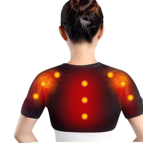 Unisex Double Shoulder Brace Heating Shoulder Warp Sleeve Protector Rotator Cuff Stabilizer Keep Warm(JD011S)