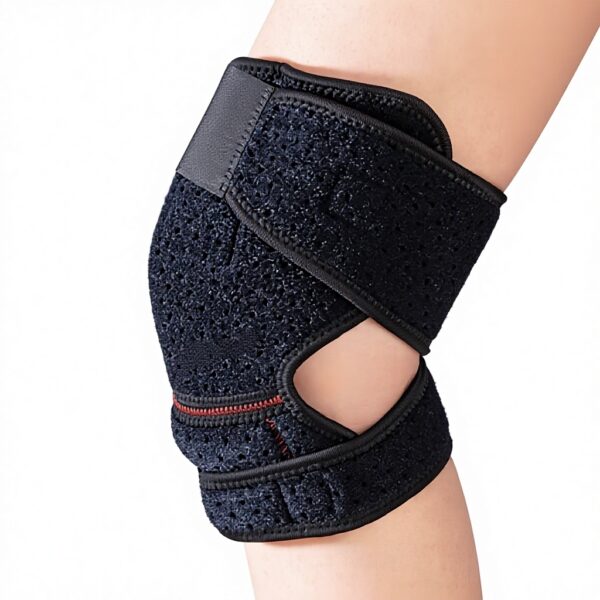 Custom Breathable Adjustable Nylon Knee Brace Anti-Slip Design Stable Compression Full Joint Protection for Running Basketball(JD112KN)