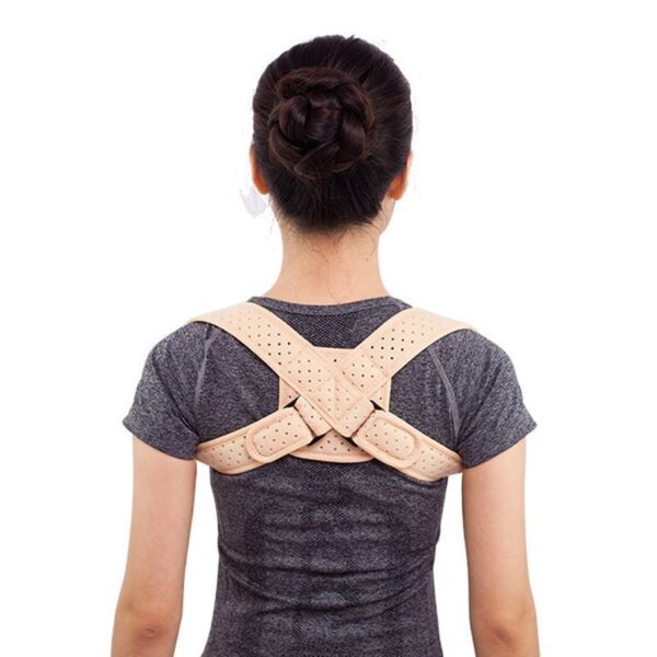 Adjustable Nylon Adult Back Support Brace Posture Corrector Lumbar Orthosis for Enhanced Posture Wellness(JD121P)