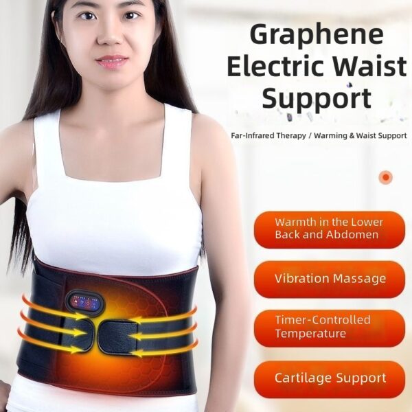 Rechargeable Heating Massage Belt Temperature Adjustable Heating Vibration Belt for Relieve Back and Waist Pain（JD107B）
